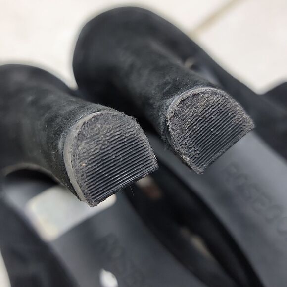 Rosegold Ankle Platform Black Suede Bootie Size 8 / 39 - Picture 8 of 15